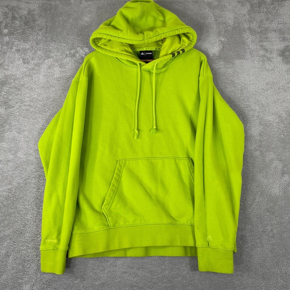Adidas Ivy Park Hoodie Womens Medium Green Oversized Streetwear Pullover